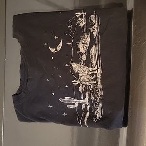 Desert Wolf Moon Stars Tee-Shirt